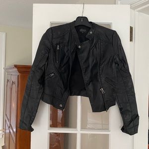 Topshop Leather Moro Jacket
